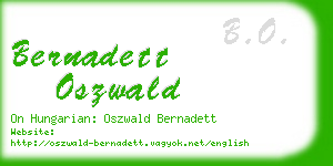 bernadett oszwald business card